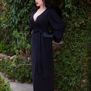Elegant Black Wrap Dress